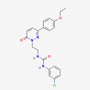 molecular formula C21H21ClN4O3 B3401984 1-(3-chlorophenyl)-3-(2-(3-(4-ethoxyphenyl)-6-oxopyridazin-1(6H)-yl)ethyl)urea CAS No. 1049186-78-8