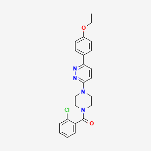 molecular formula C23H23ClN4O2 B3401992 3-[4-(2-Chlorobenzoyl)piperazin-1-yl]-6-(4-ethoxyphenyl)pyridazine CAS No. 1049199-86-1