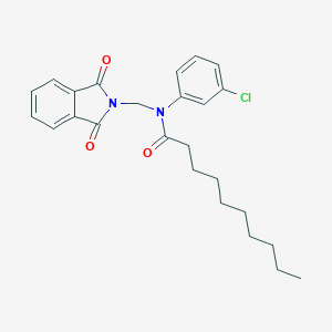 molecular formula C25H29ClN2O3 B340200 N-(3-chlorophenyl)-N-[(1,3-dioxo-1,3-dihydro-2H-isoindol-2-yl)methyl]decanamide 