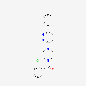molecular formula C22H21ClN4O B3402014 3-[4-(2-Chlorobenzoyl)piperazin-1-yl]-6-(4-methylphenyl)pyridazine CAS No. 1049216-24-1