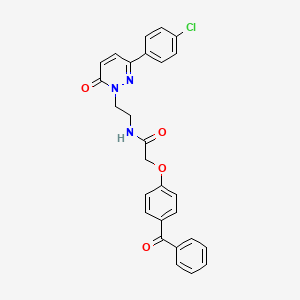 molecular formula C27H22ClN3O4 B3402017 2-(4-benzoylphenoxy)-N-(2-(3-(4-chlorophenyl)-6-oxopyridazin-1(6H)-yl)ethyl)acetamide CAS No. 1049220-43-0
