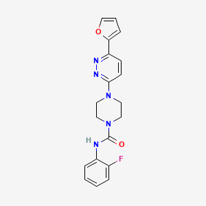 molecular formula C19H18FN5O2 B3402022 N-(2-fluorophenyl)-4-(6-(furan-2-yl)pyridazin-3-yl)piperazine-1-carboxamide CAS No. 1049224-89-6