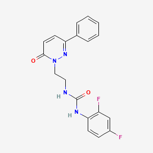 molecular formula C19H16F2N4O2 B3402049 1-(2,4-difluorophenyl)-3-(2-(6-oxo-3-phenylpyridazin-1(6H)-yl)ethyl)urea CAS No. 1049255-16-4