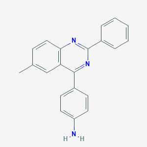 molecular formula C21H17N3 B340207 4-(6-Methyl-2-phenylquinazolin-4-yl)aniline 