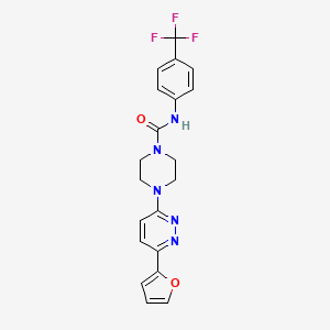 4-(6-(furan-2-yl)pyridazin-3-yl)-N-(4-(trifluoromethyl)phenyl)piperazine-1-carboxamide