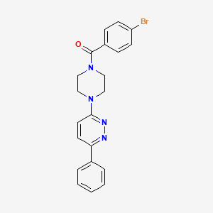 molecular formula C21H19BrN4O B3402093 (4-Bromophenyl)(4-(6-phenylpyridazin-3-yl)piperazin-1-yl)methanone CAS No. 1049269-97-7
