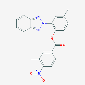 molecular formula C21H16N4O4 B340210 2-(2H-1,2,3-benzotriazol-2-yl)-4-methylphenyl 3-methyl-4-nitrobenzoate 