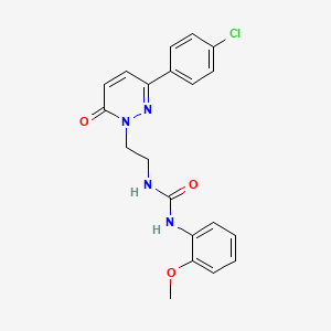 molecular formula C20H19ClN4O3 B3402106 1-(2-(3-(4-chlorophenyl)-6-oxopyridazin-1(6H)-yl)ethyl)-3-(2-methoxyphenyl)urea CAS No. 1049275-01-5