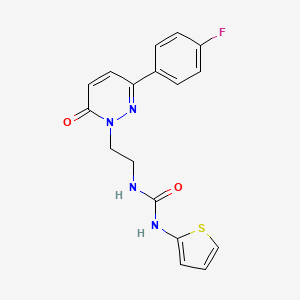 molecular formula C17H15FN4O2S B3402118 1-(2-(3-(4-fluorophenyl)-6-oxopyridazin-1(6H)-yl)ethyl)-3-(thiophen-2-yl)urea CAS No. 1049288-99-4