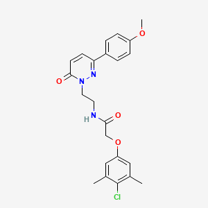 molecular formula C23H24ClN3O4 B3402146 2-(4-chloro-3,5-dimethylphenoxy)-N-(2-(3-(4-methoxyphenyl)-6-oxopyridazin-1(6H)-yl)ethyl)acetamide CAS No. 1049291-94-2