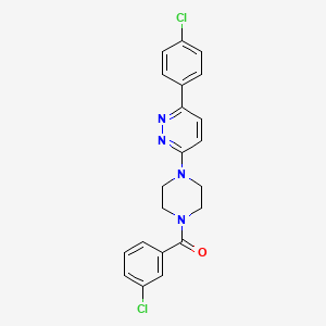 molecular formula C21H18Cl2N4O B3402154 3-[4-(3-Chlorobenzoyl)piperazin-1-yl]-6-(4-chlorophenyl)pyridazine CAS No. 1049292-04-7
