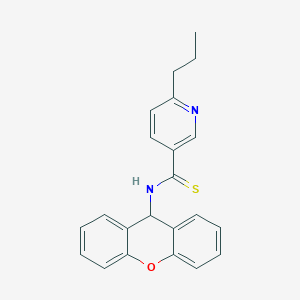molecular formula C22H20N2OS B340216 6-propyl-N-(9H-xanthen-9-yl)-3-pyridinecarbothioamide 