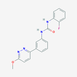 molecular formula C18H15FN4O2 B3402167 1-(2-Fluorophenyl)-3-(3-(6-methoxypyridazin-3-yl)phenyl)urea CAS No. 1049294-85-0