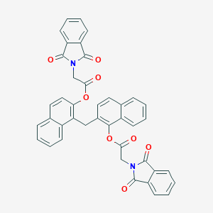 1-[(1-{[(1,3-dioxo-1,3-dihydro-2H-isoindol-2-yl)acetyl]oxy}naphthalen-2-yl)methyl]naphthalen-2-yl (1,3-dioxo-1,3-dihydro-2H-isoindol-2-yl)acetate