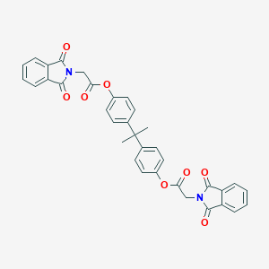 molecular formula C35H26N2O8 B340218 4-[1-(4-{[(1,3-dioxo-1,3-dihydro-2H-isoindol-2-yl)acetyl]oxy}phenyl)-1-methylethyl]phenyl (1,3-dioxo-1,3-dihydro-2H-isoindol-2-yl)acetate 