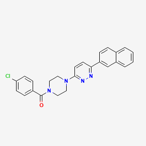 molecular formula C25H21ClN4O B3402181 3-[4-(4-Chlorobenzoyl)piperazin-1-yl]-6-(naphthalen-2-yl)pyridazine CAS No. 1049302-06-8