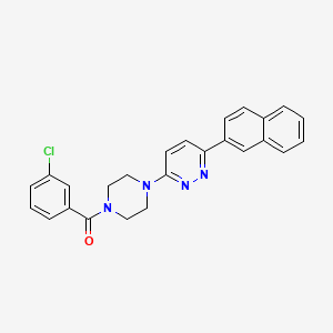 molecular formula C25H21ClN4O B3402188 3-[4-(3-Chlorobenzoyl)piperazin-1-yl]-6-(naphthalen-2-yl)pyridazine CAS No. 1049302-14-8