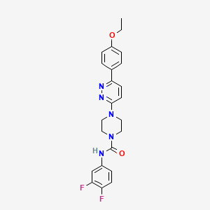 molecular formula C23H23F2N5O2 B3402189 N-(3,4-difluorophenyl)-4-[6-(4-ethoxyphenyl)pyridazin-3-yl]piperazine-1-carboxamide CAS No. 1049303-99-2