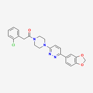 1-(4-(6-(Benzo[d][1,3]dioxol-5-yl)pyridazin-3-yl)piperazin-1-yl)-2-(2-chlorophenyl)ethanone