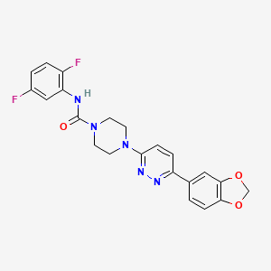 molecular formula C22H19F2N5O3 B3402206 4-(6-(benzo[d][1,3]dioxol-5-yl)pyridazin-3-yl)-N-(2,5-difluorophenyl)piperazine-1-carboxamide CAS No. 1049316-43-9