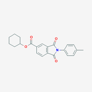 molecular formula C22H21NO4 B340221 Cyclohexyl 2-(4-methylphenyl)-1,3-dioxo-5-isoindolinecarboxylate 