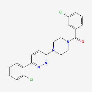 molecular formula C21H18Cl2N4O B3402219 3-[4-(3-Chlorobenzoyl)piperazin-1-yl]-6-(2-chlorophenyl)pyridazine CAS No. 1049323-49-0