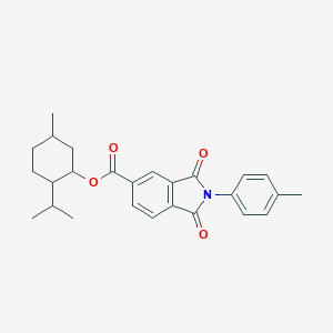 molecular formula C26H29NO4 B340222 2-Isopropyl-5-methylcyclohexyl 2-(4-methylphenyl)-1,3-dioxo-5-isoindolinecarboxylate 