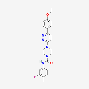 molecular formula C24H26FN5O2 B3402224 4-[6-(4-ethoxyphenyl)pyridazin-3-yl]-N-(3-fluoro-4-methylphenyl)piperazine-1-carboxamide CAS No. 1049324-44-8