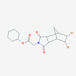 molecular formula C17H21Br2NO4 B340223 cyclohexyl (5,6-dibromo-1,3-dioxooctahydro-2H-4,7-methanoisoindol-2-yl)acetate 