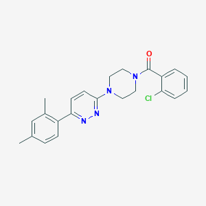 molecular formula C23H23ClN4O B3402233 3-[4-(2-Chlorobenzoyl)piperazin-1-yl]-6-(2,4-dimethylphenyl)pyridazine CAS No. 1049329-61-4
