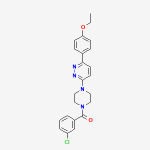 molecular formula C23H23ClN4O2 B3402242 3-[4-(3-Chlorobenzoyl)piperazin-1-yl]-6-(4-ethoxyphenyl)pyridazine CAS No. 1049338-84-2
