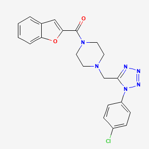 benzofuran-2-yl(4-((1-(4-chlorophenyl)-1H-tetrazol-5-yl)methyl)piperazin-1-yl)methanone
