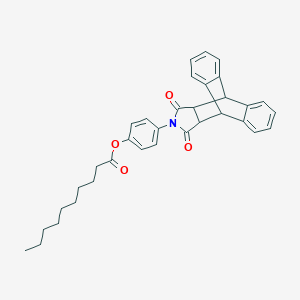 4-(16,18-Dioxo-17-azapentacyclo[6.6.5.0~2,7~.0~9,14~.0~15,19~]nonadeca-2,4,6,9,11,13-hexaen-17-yl)phenyl decanoate (non-preferred name)