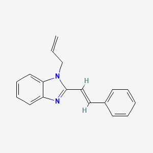 molecular formula C18H16N2 B3402301 (E)-1-allyl-2-styryl-1H-benzo[d]imidazole CAS No. 1053058-98-2