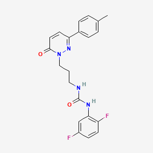 molecular formula C21H20F2N4O2 B3402303 1-(2,5-difluorophenyl)-3-(3-(6-oxo-3-(p-tolyl)pyridazin-1(6H)-yl)propyl)urea CAS No. 1058174-90-5