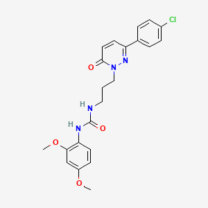molecular formula C22H23ClN4O4 B3402310 1-(3-(3-(4-chlorophenyl)-6-oxopyridazin-1(6H)-yl)propyl)-3-(2,4-dimethoxyphenyl)urea CAS No. 1058175-18-0