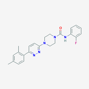 4-(6-(2,4-dimethylphenyl)pyridazin-3-yl)-N-(2-fluorophenyl)piperazine-1-carboxamide