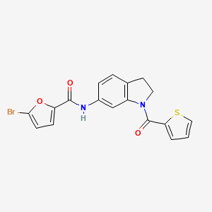 molecular formula C18H13BrN2O3S B3402365 5-bromo-N-(1-(thiophene-2-carbonyl)indolin-6-yl)furan-2-carboxamide CAS No. 1058220-07-7