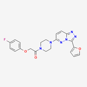 molecular formula C21H19FN6O3 B3402381 2-(4-Fluorophenoxy)-1-(4-(3-(furan-2-yl)-[1,2,4]triazolo[4,3-b]pyridazin-6-yl)piperazin-1-yl)ethanone CAS No. 1058228-92-4