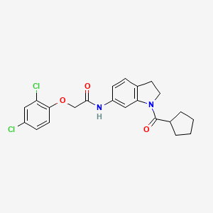 molecular formula C22H22Cl2N2O3 B3402396 N-(1-(cyclopentanecarbonyl)indolin-6-yl)-2-(2,4-dichlorophenoxy)acetamide CAS No. 1058230-50-4