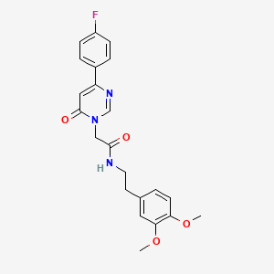N-(3,4-dimethoxyphenethyl)-2-(4-(4-fluorophenyl)-6-oxopyrimidin-1(6H)-yl)acetamide