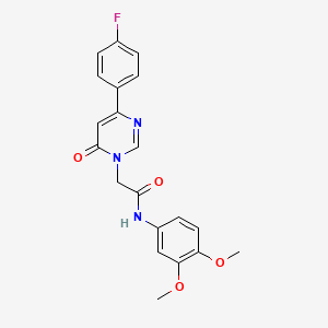 N-(3,4-dimethoxyphenyl)-2-(4-(4-fluorophenyl)-6-oxopyrimidin-1(6H)-yl)acetamide