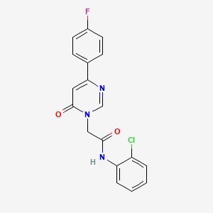 molecular formula C18H13ClFN3O2 B3402421 N-(2-chlorophenyl)-2-(4-(4-fluorophenyl)-6-oxopyrimidin-1(6H)-yl)acetamide CAS No. 1058232-96-4