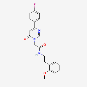 2-(4-(4-fluorophenyl)-6-oxopyrimidin-1(6H)-yl)-N-(2-methoxyphenethyl)acetamide