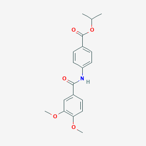 molecular formula C19H21NO5 B340244 Isopropyl 4-[(3,4-dimethoxybenzoyl)amino]benzoate 