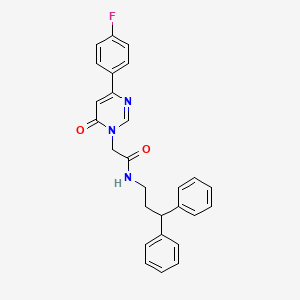 molecular formula C27H24FN3O2 B3402444 N-(3,3-diphenylpropyl)-2-(4-(4-fluorophenyl)-6-oxopyrimidin-1(6H)-yl)acetamide CAS No. 1058233-13-8