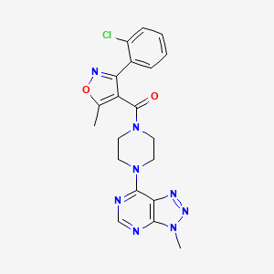 (3-(2-chlorophenyl)-5-methylisoxazol-4-yl)(4-(3-methyl-3H-[1,2,3]triazolo[4,5-d]pyrimidin-7-yl)piperazin-1-yl)methanone