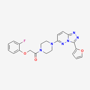 molecular formula C21H19FN6O3 B3402478 2-(2-Fluorophenoxy)-1-(4-(3-(furan-2-yl)-[1,2,4]triazolo[4,3-b]pyridazin-6-yl)piperazin-1-yl)ethanone CAS No. 1058255-99-4