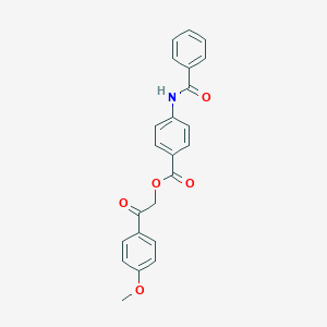 molecular formula C23H19NO5 B340251 2-(4-Methoxyphenyl)-2-oxoethyl 4-(benzoylamino)benzoate 