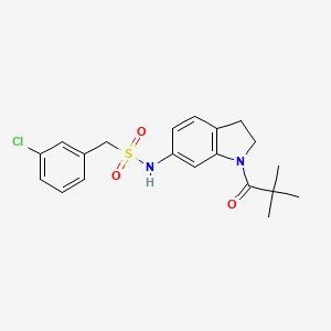 molecular formula C20H23ClN2O3S B3402511 1-(3-chlorophenyl)-N-(1-pivaloylindolin-6-yl)methanesulfonamide CAS No. 1058385-56-0